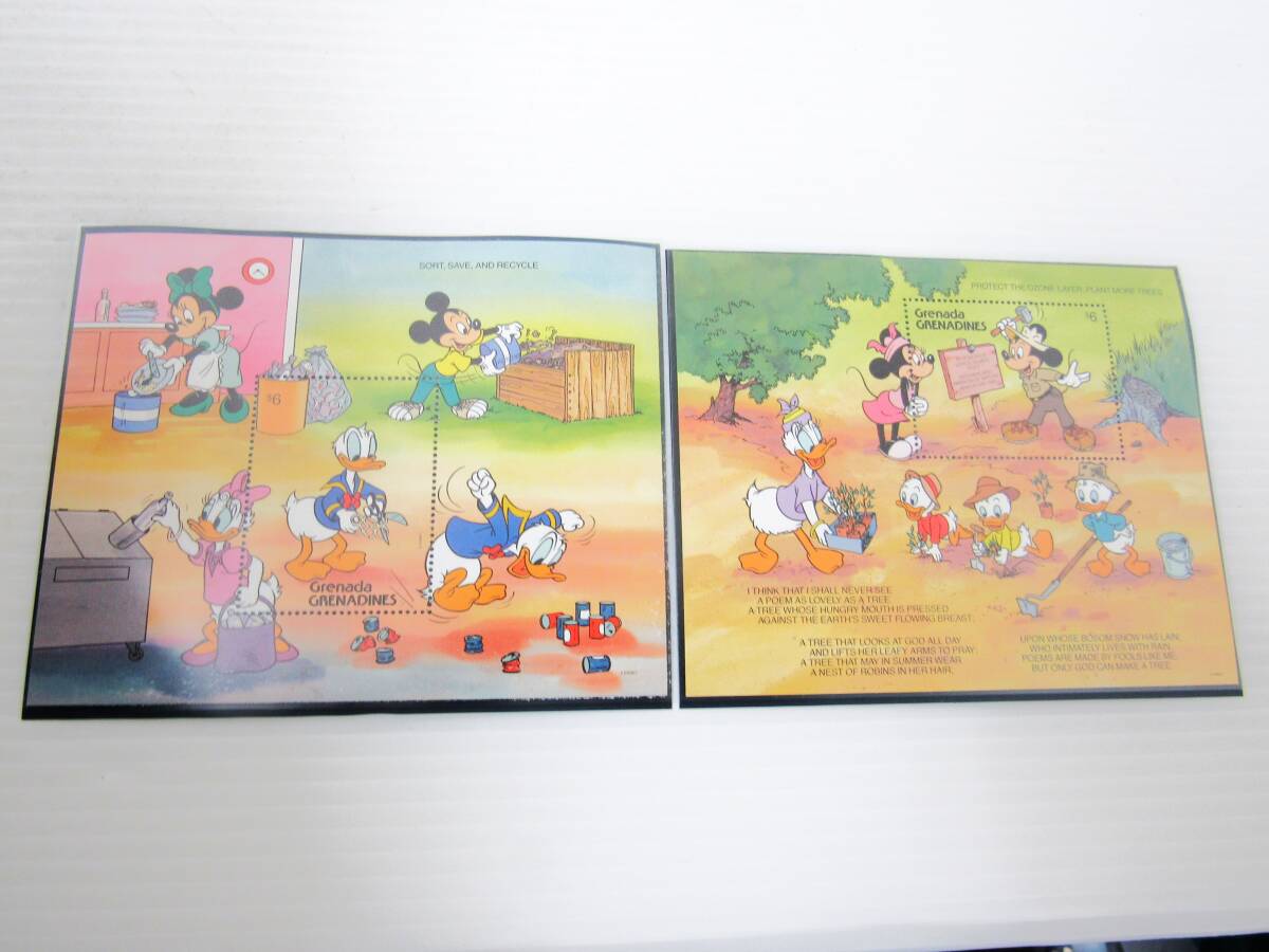 グレナダ 1991年 ディズニー 環境保護 リサイクルキャンペーン 切手 2種 コレクション HG1113拍卖