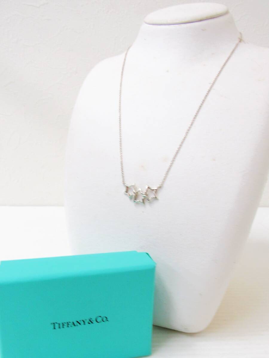 TIFFANY&Co. ティファニー アクセサリー ネックレス トリプルスター シルバー 925 シルバーアクセサリー レディース HG1027拍卖