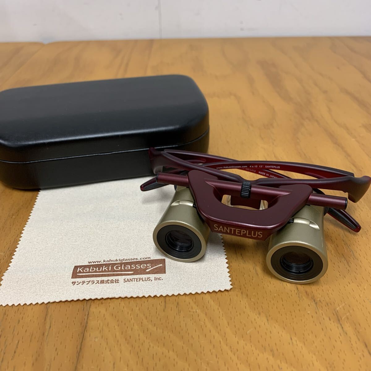 11-109 KabukiGlasses カブキグラス 高性能 双眼鏡 KG-L413 4×13 13° SANTEPLUS 日本製 MADE IN JAPAN ハンズフリー ケース付 拍卖