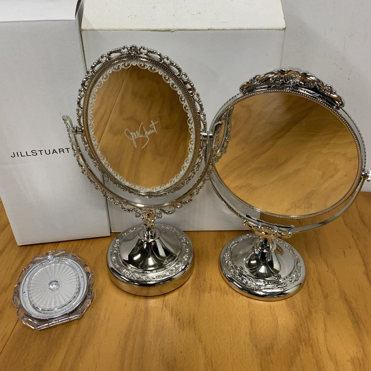 11-110 JILL STUART ジルスチュアート スタンドミラー コンパクトミラー 3点 まとめ セット 卓上鏡 ミラー 鏡 ヴィンテージ風 インテリア拍卖