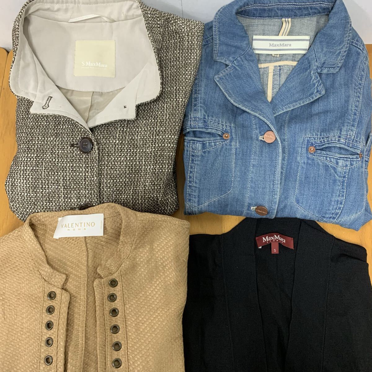 11-111 MaxMara マックスマーラ VALENTINO ヴァレンティノ アウター 4点 まとめ ジャケット ボレロ デニムジャケット レディース 婦人服 拍卖