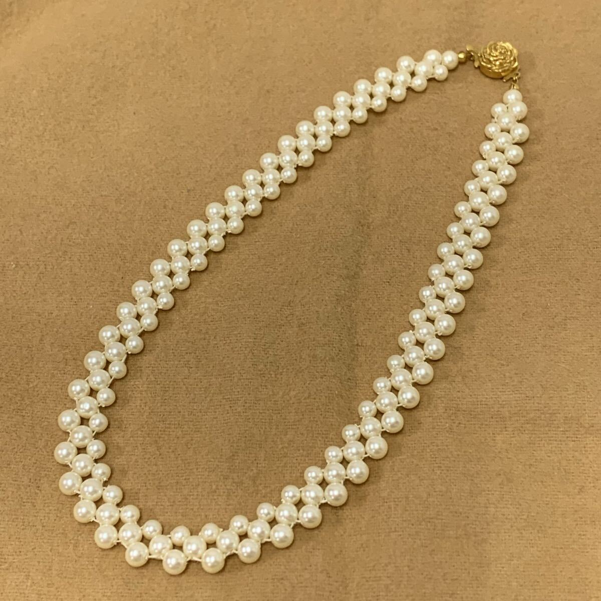 11-113 KENZO ケンゾー ネックレス パール アクセサリー バラ 薔薇 留め具 レディース 婦人 上品 エレガント パーティー 拍卖