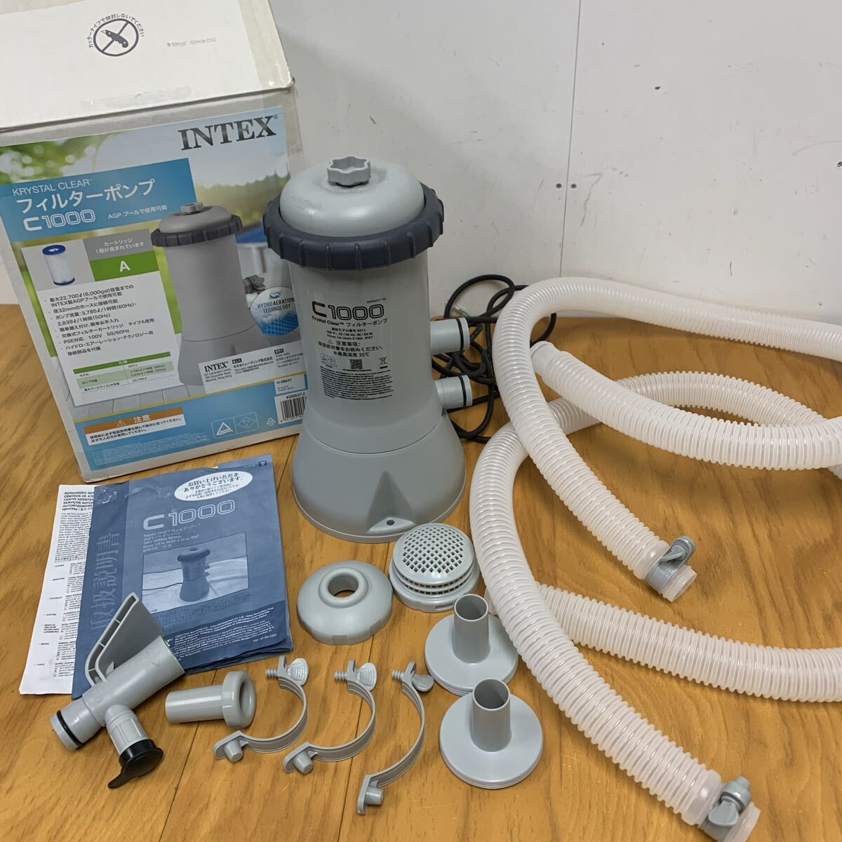 11-120 INTEX Krystal Clear インテックス クリスタルクリア C1000 637J フィルターポンプ 循環ポンプ 家庭用プール向け 取扱説明書付き 拍卖