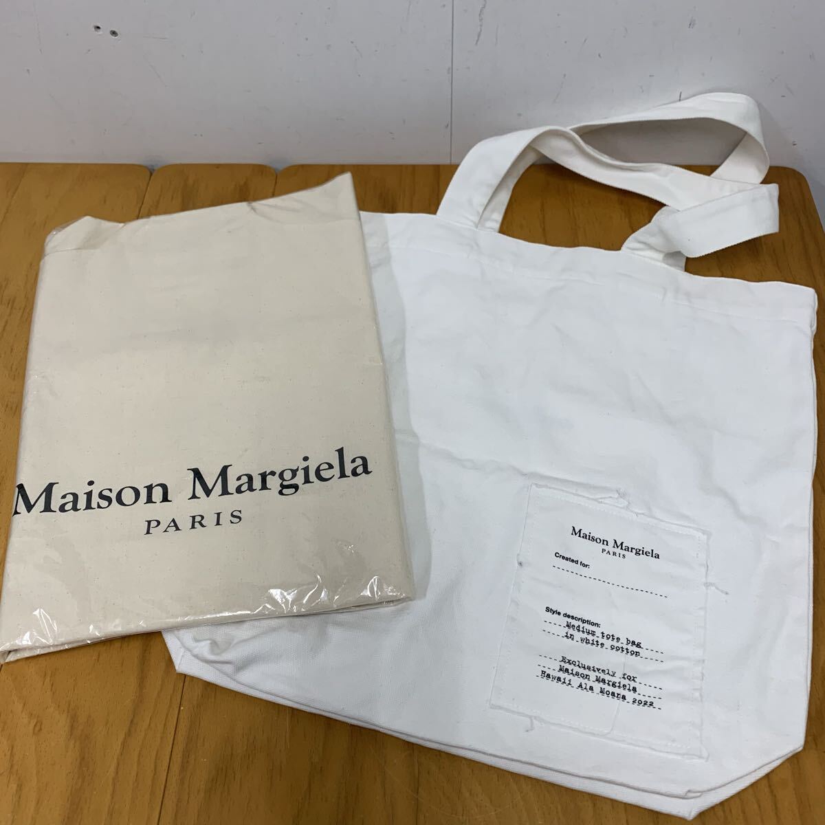 11-130 Maison Margiela メゾンマルジェラ トートバッグ ガーメントケース 2点 セット ミディアムトート ハワイ アラモアナ 2022 カバン 拍卖