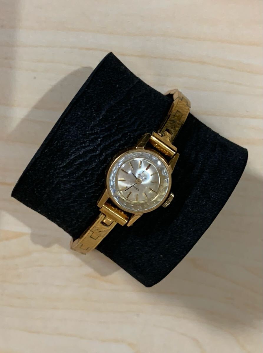 A11-042 OMEGA オメガ TURLER チューラー 2針 手巻き 腕時計 時計 ゴールドカラー レディース ジャンク品 ブレスレット ウォッチ拍卖