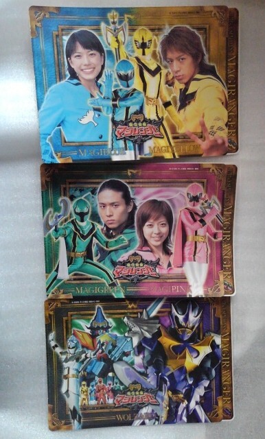 魔法戦隊マジレンジャー ジャンボシールダス 3種 コレクション 小津麗/小津芳香 甲斐麻美/別府あゆみ ウルザード ヒロイン 希少拍卖