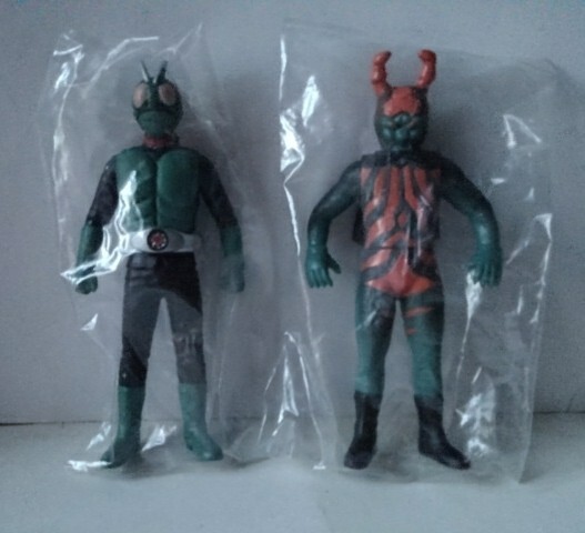 仮面ライダー旧1号 蜘蛛男 プレイヒーロー 対決セット ミニ ソフビ フィギュア ソフビヒーロー ショッカー怪人拍卖