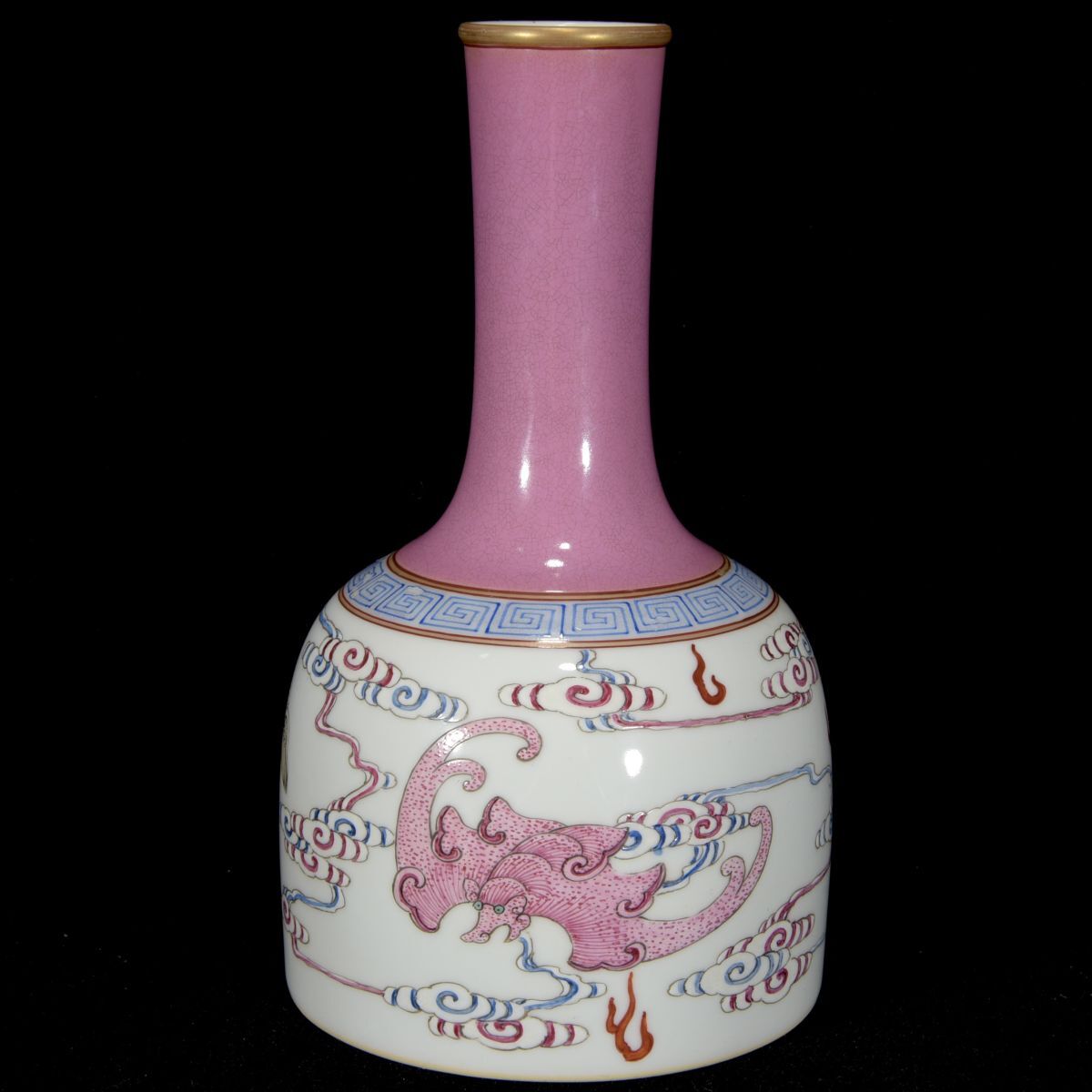 永し 清時代 大清雍正年製 蝠紋搖鈴瓶 古陶磁器 陶芸 皿 中国陶瓷器 唐瓷 置物擺件 古美術品 古賞物 収集 旧家蔵出 中国唐物拍卖