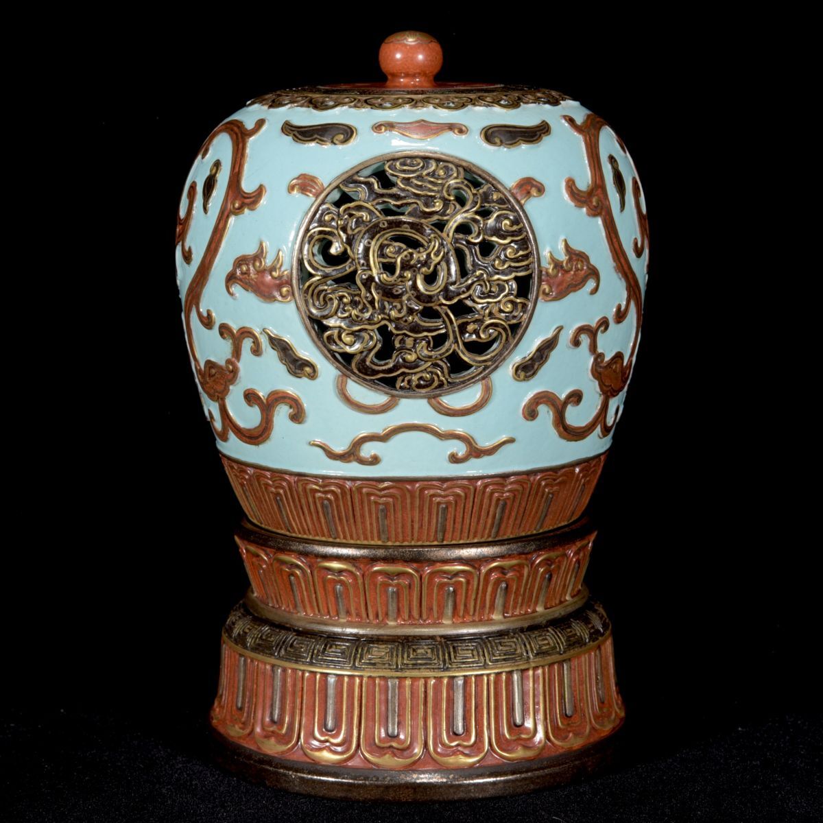 永し 清時代 乾隆年製 松石釉 描金熏爐 古陶磁器 陶芸 皿 中国陶瓷器 唐瓷 置物擺件 古美術品 古賞物 収集 旧家蔵出 中国唐物拍卖