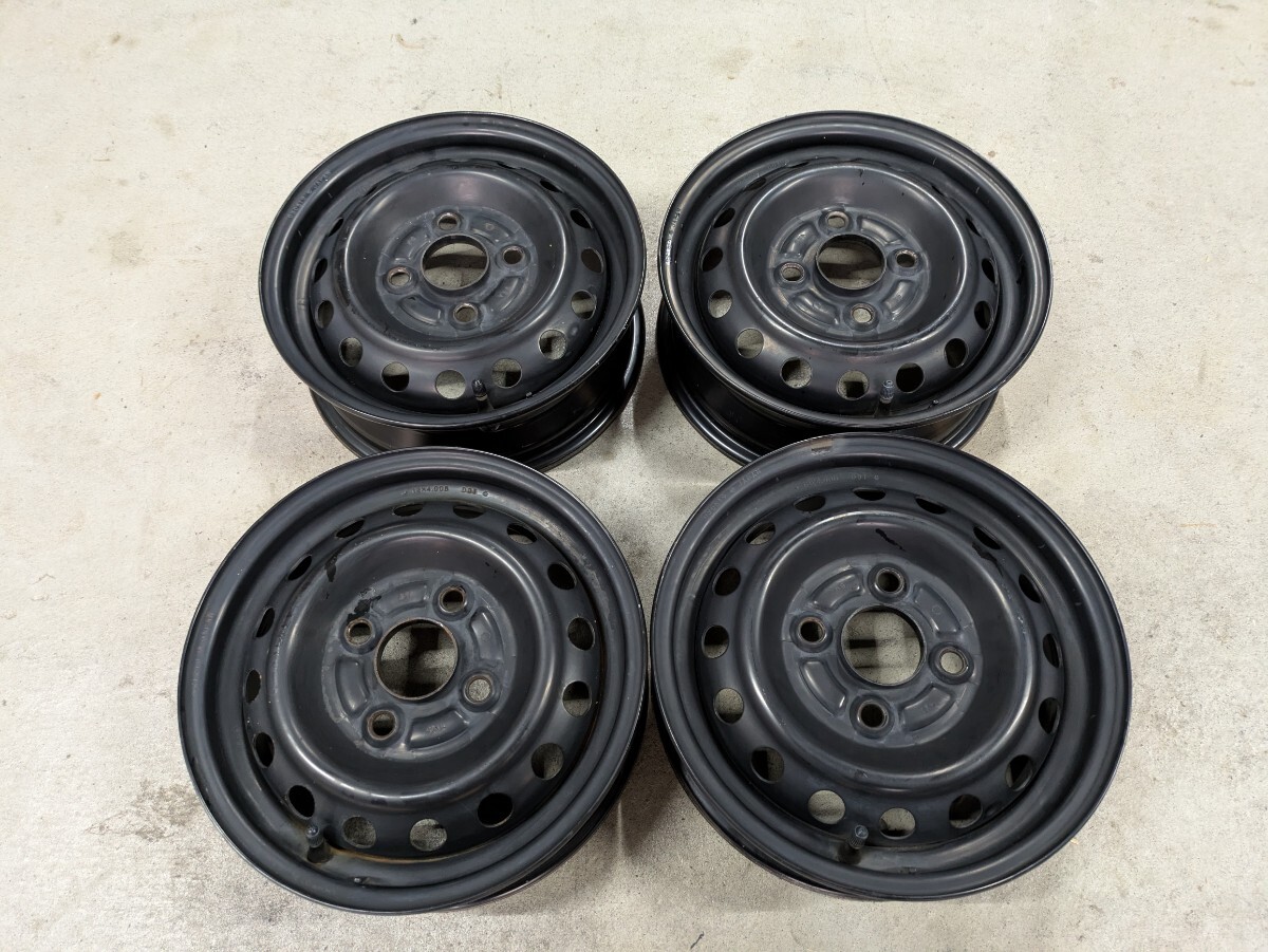 ホンダ N-VAN 純正 12インチ 4J 4穴 PCD100 スチール ホイール 4本拍卖