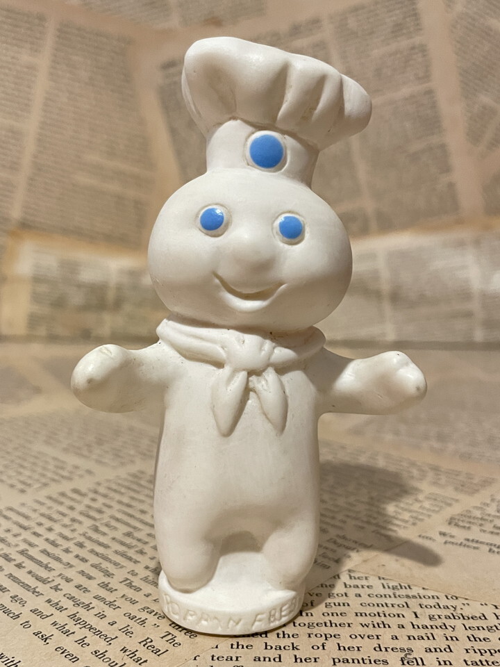 ☆1970年代/ドゥーボーイファミリー/ソフビ指人形/即決ビンテージ企業物/Dough Boy/Poppin' Fresh/Finger Puppet(70s)拍卖