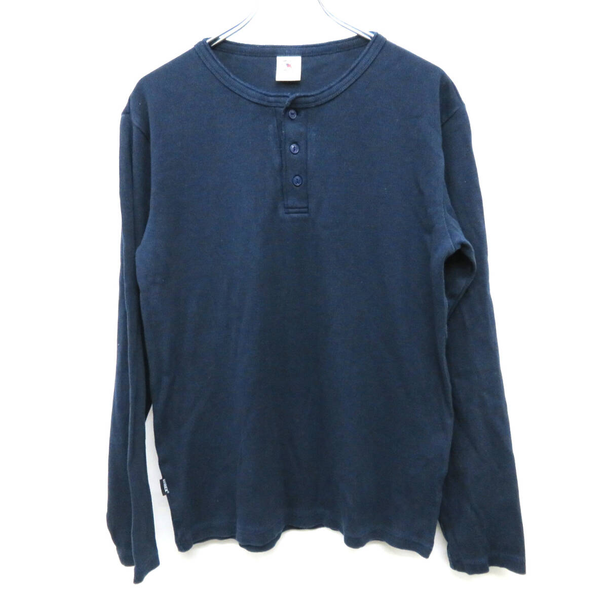AVIREX アヴィレックス ロンT ヘンリーネック 長袖Tシャツ サイズ XL ネイビー拍卖