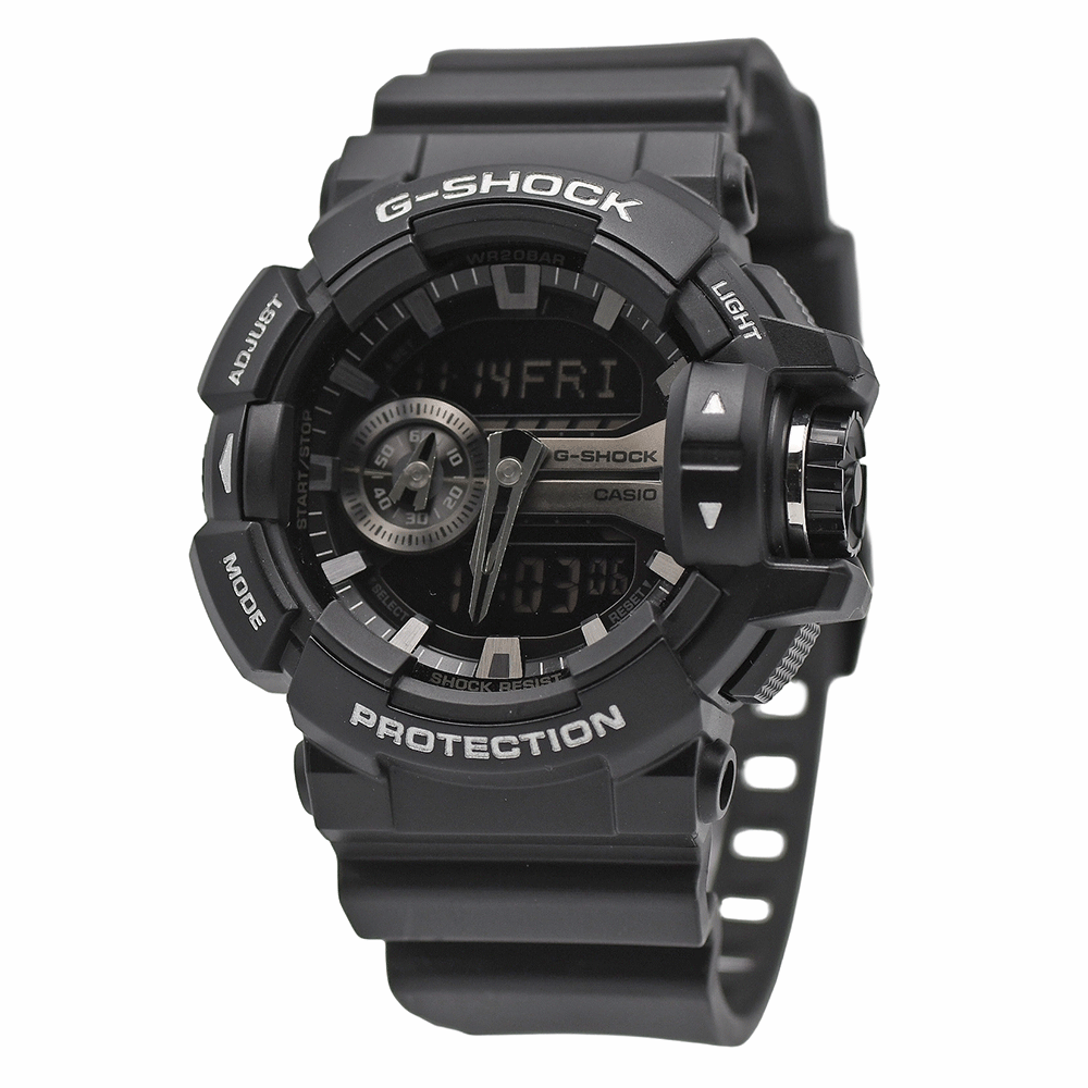 CASIO カシオ G-SHOCK ジーショック メンズ クォーツ アナデジ ワールドタイム 200m防水 ブラック GA-400GB-1AJF 電池交換済み 中古拍卖