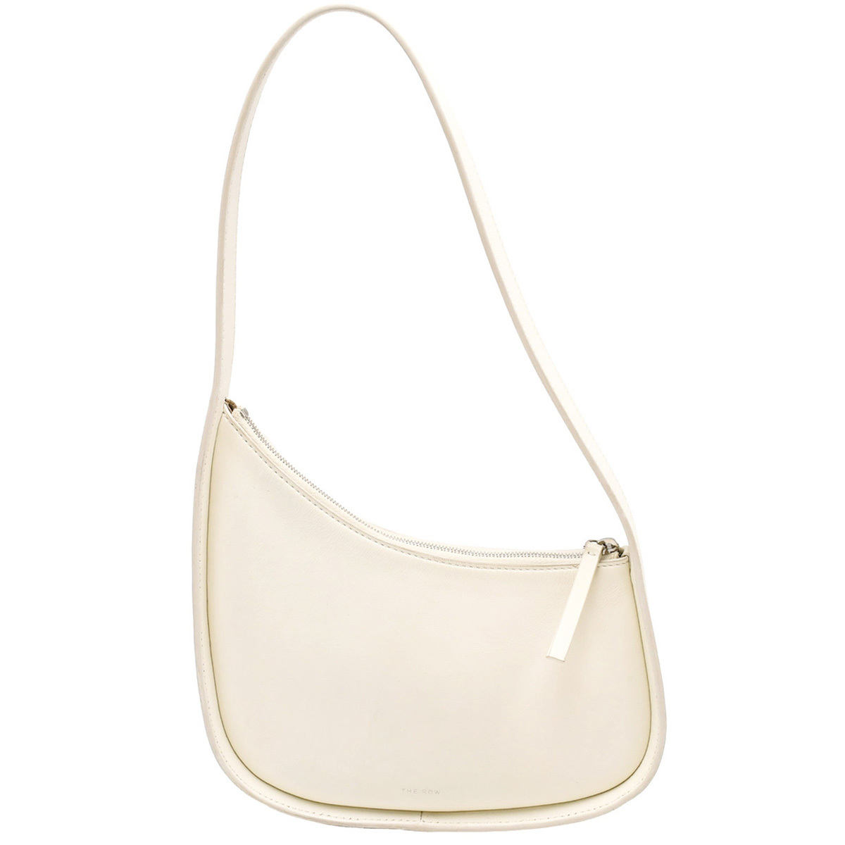 ザ ロウ THE ROW ハーフムーン ハンドバッグ ショルダーバッグ 肩掛け レディース レザー アイボリー シルバー金具 W1249 L52 中古拍卖