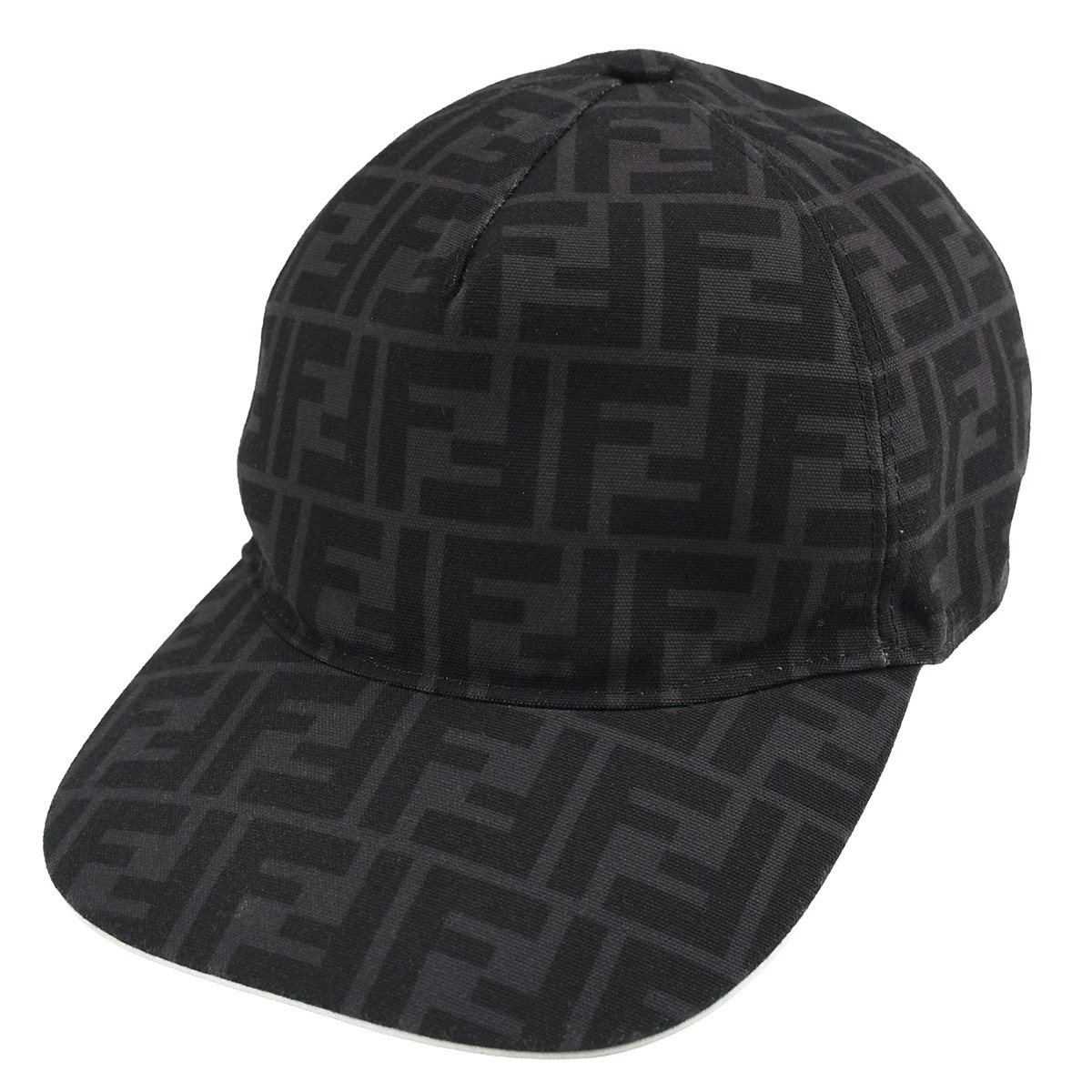 フェンディ FENDI ベースボール キャップ 帽子 ズッカ柄 FF ロゴ メンズ レディース ポリエステル グレー FXQ768 小物 中古拍卖
