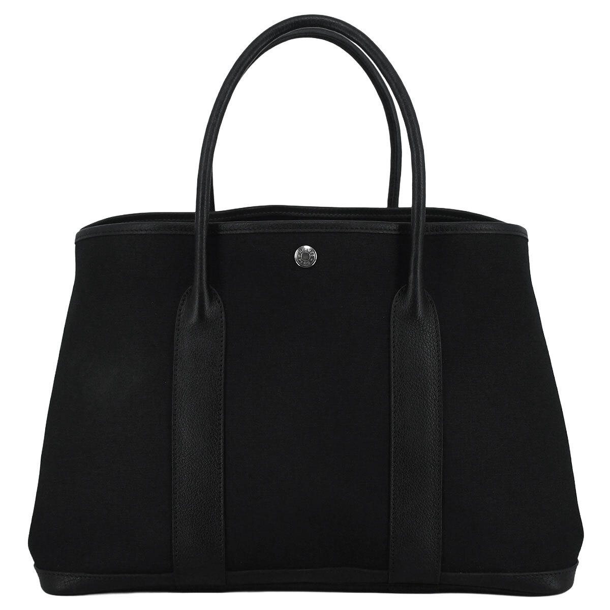 エルメス HERMES ガーデンパーティPM トートバッグ ハンドバッグ メンズ レディース トワルオフィシェ レザー ブラック 黒 G刻印 中古拍卖