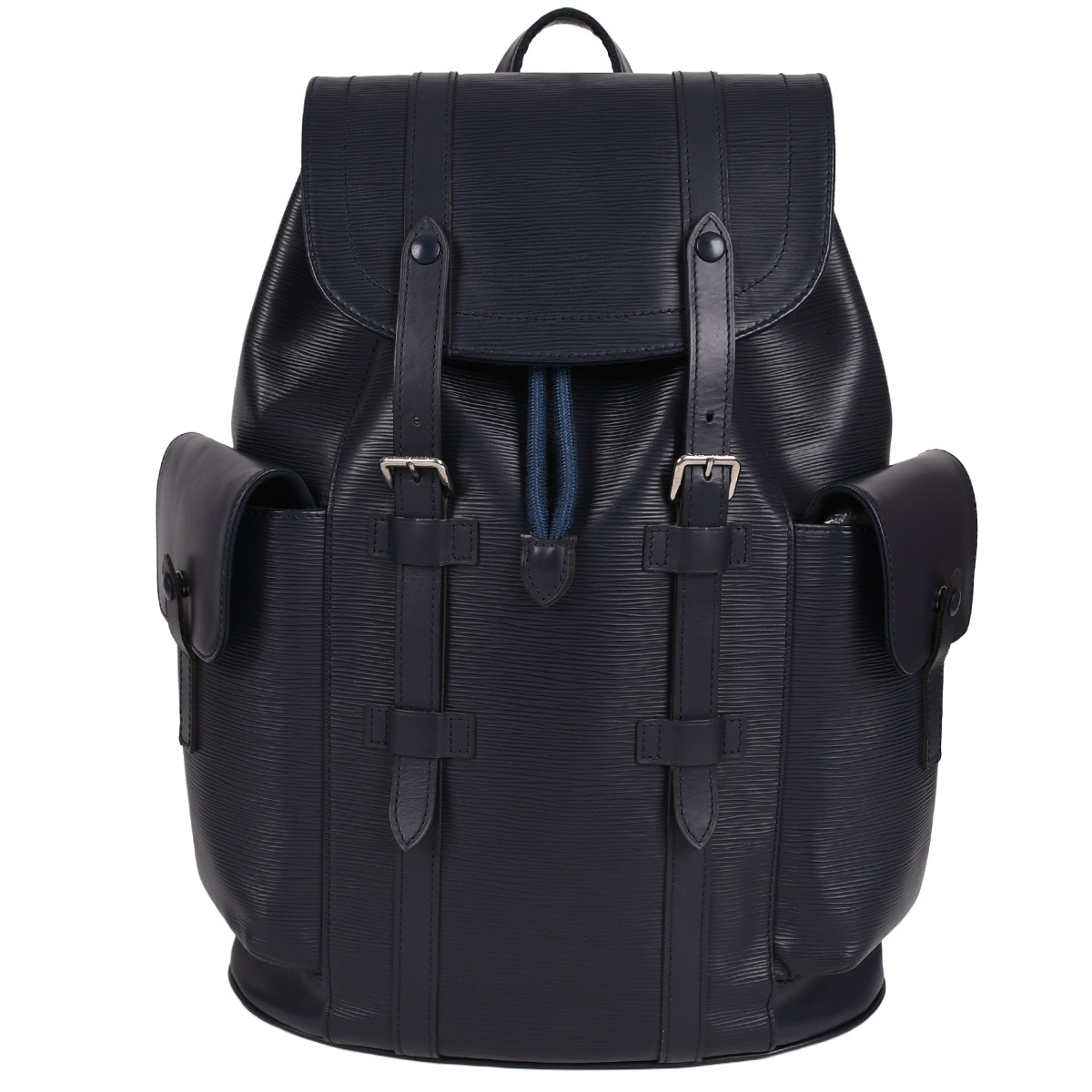 ルイヴィトン LOUIS VUITTON エピ クリストファー MM バックパック リュック デイパック レザー ブルーマリーヌ ネイビー M58868 中古拍卖