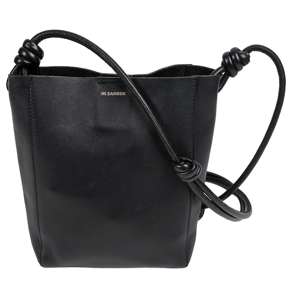 ジルサンダー JIL SANDER ショルダーバッグ ジロ クロスボディバッグ GIRO ノット レザー ブラック 黒 J07WG0002 中古拍卖