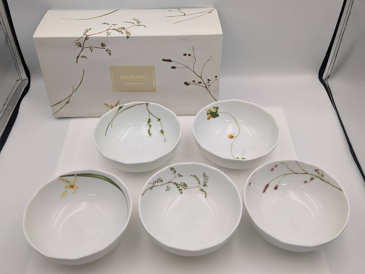 T/NARUMI ナルミ ボールセット ボウルセット 5枚入り 小鉢 皿 陶器 陶磁器 食器 洋食器 お皿 キッチン インテリア 小物 趣味 コレクター拍卖
