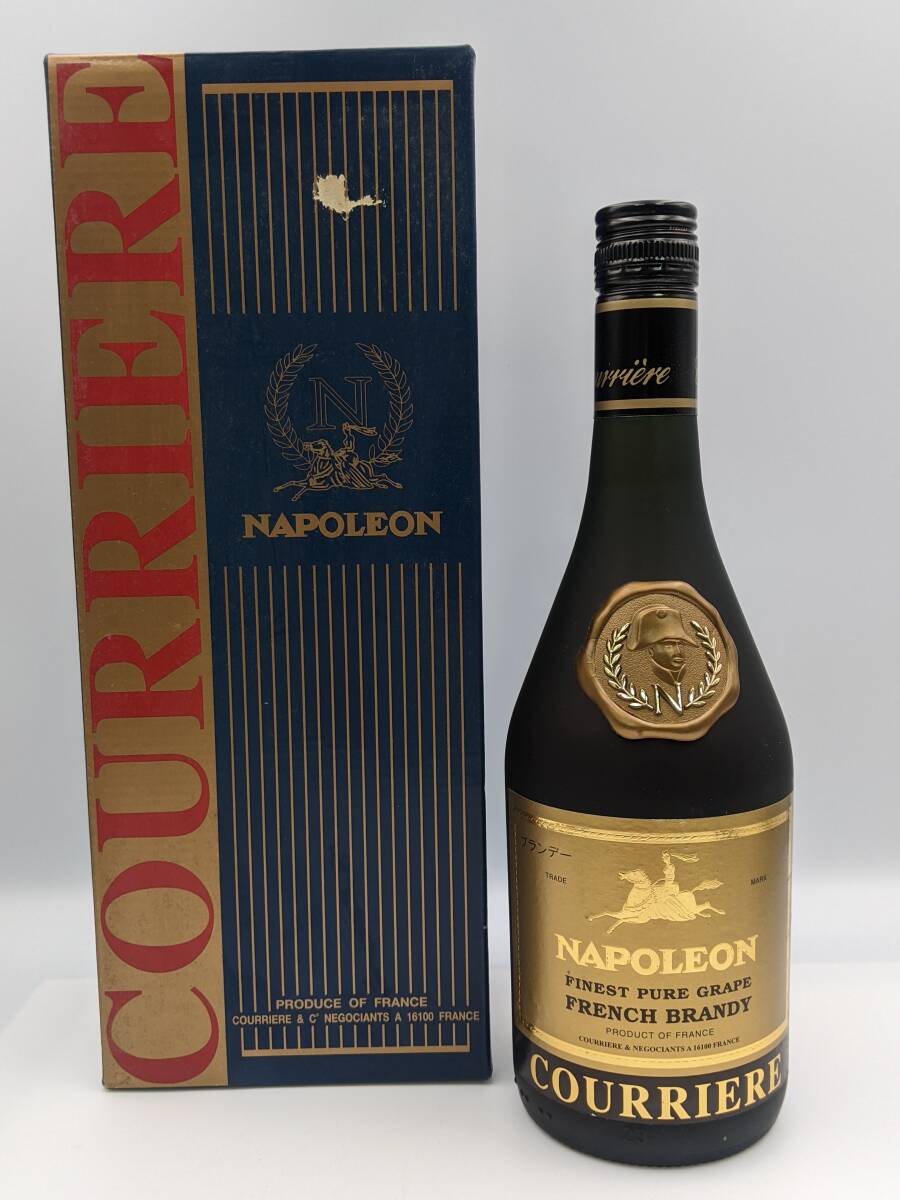 T/【未開栓・未開封品】NAPOLEON ナポレオン COURRIERE クリエール ブランデー 700ml 40% 古酒 洋酒 酒 アルコール 飲料 趣味 コレクター拍卖