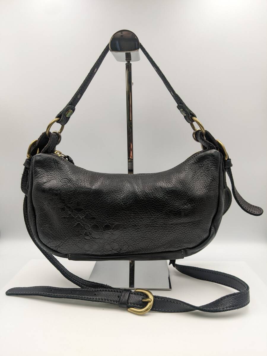 T/russet ラシット ショルダーバッグ ハンドバッグ 2way ワンショルダー ブラック系 レザー 革 かばん レディース ファッション 服飾小物拍卖