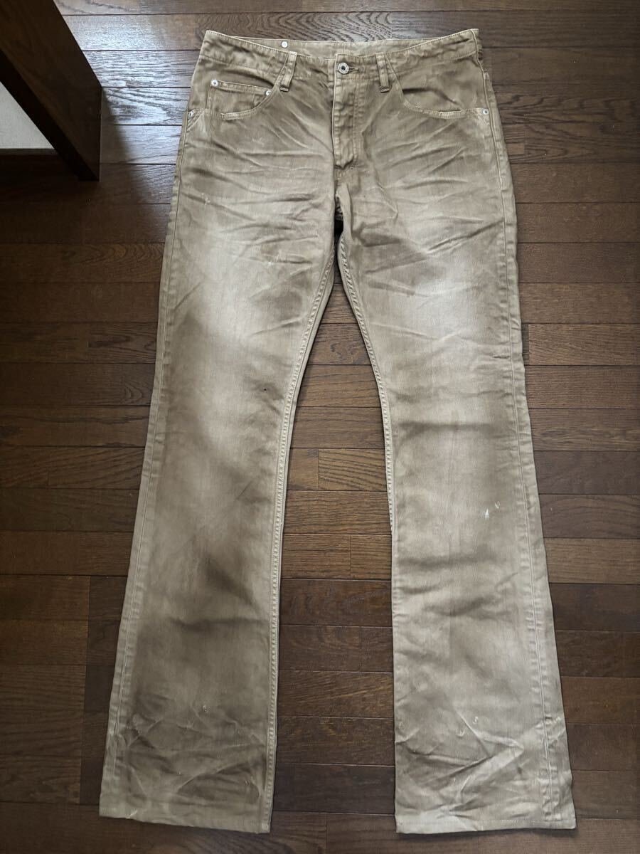 ISAMU KATAYAMA BACKLASH 製品染め ブーツカット デニムパンツ M拍卖