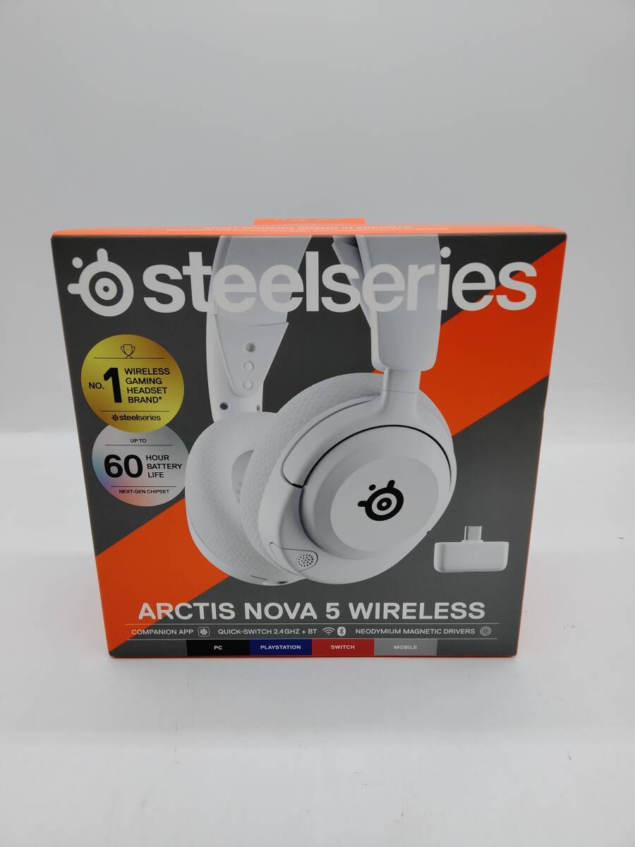 ★1円出品★送料無料★SteelSeries ワイヤレス ゲーミングヘッドセット Arctis Nova 5 white 国内正規品 61671 ホワイト拍卖