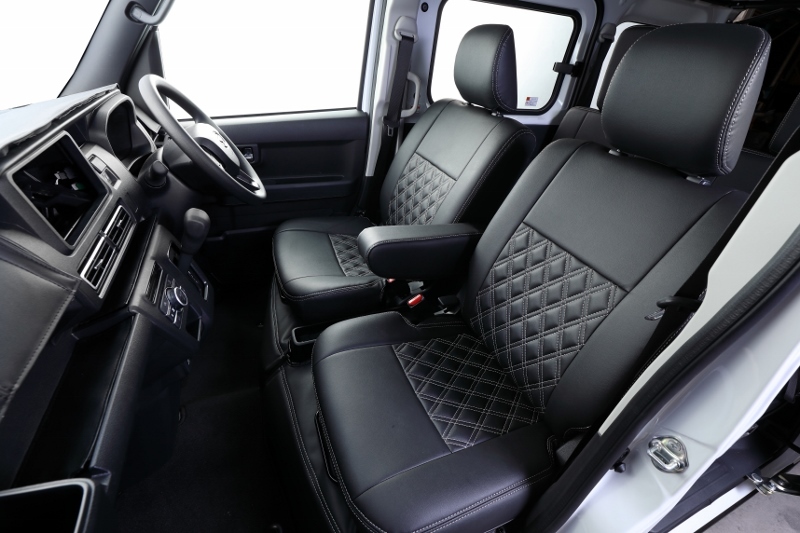 ダイハツ新型アトレーS700VS710VダブルキルトシートカバーセットPVCレザー新品未使用SHINKE製拍卖