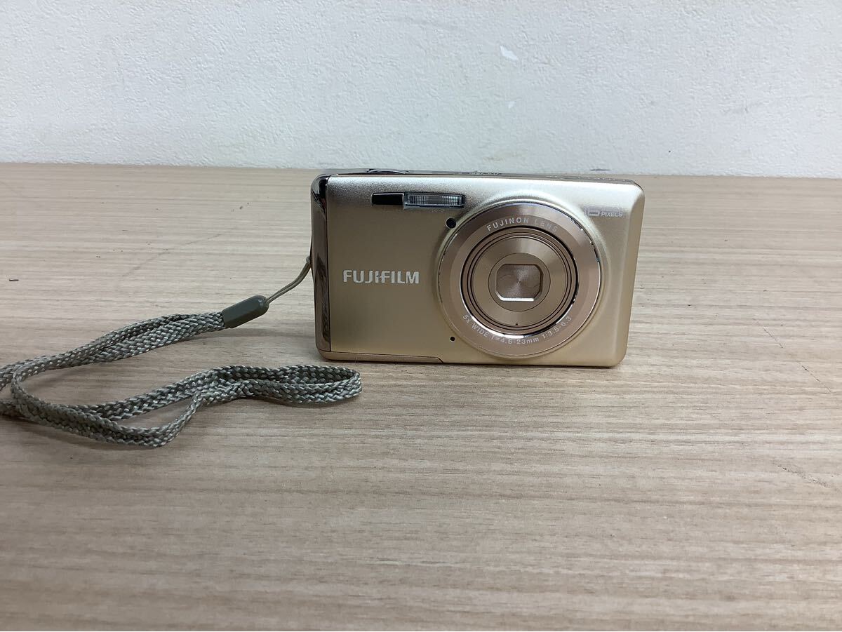 ◯営ON031-A9T60【埼玉発】FUJIFILM FinePix JX700 デジタルカメラ ゴールド 充電池付き コンデジ フジフィルム 通電動作確認済 現状品拍卖