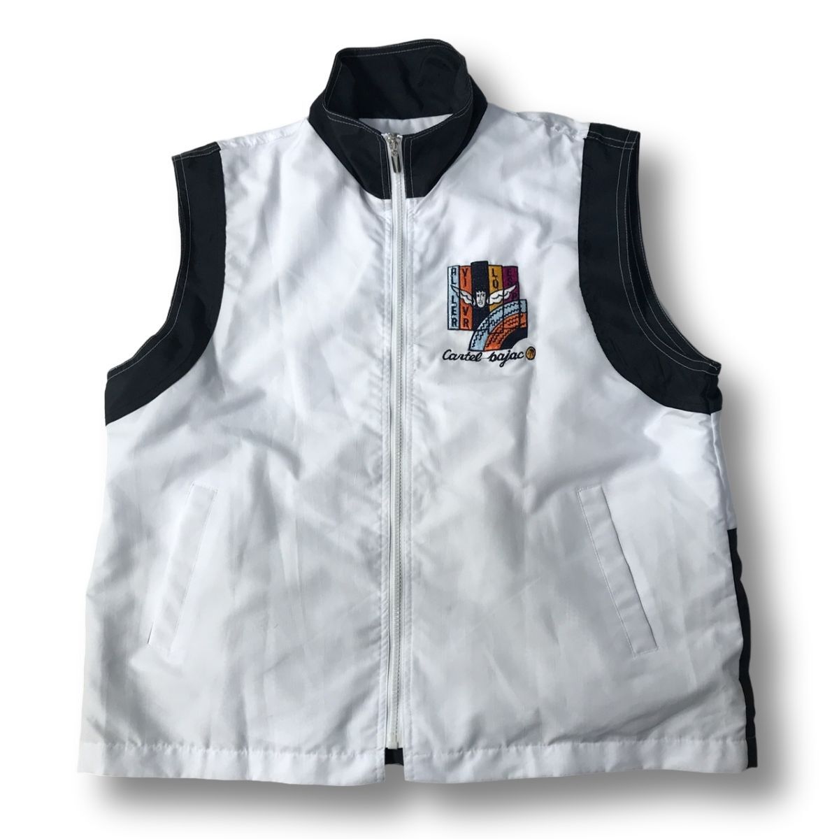 《オススメ◎》Castelbajac カステルバジャック★ベストアウター*ジャケット*ホワイト/ブラック*ゴルフ*サイズL(MA9926)◆S60拍卖