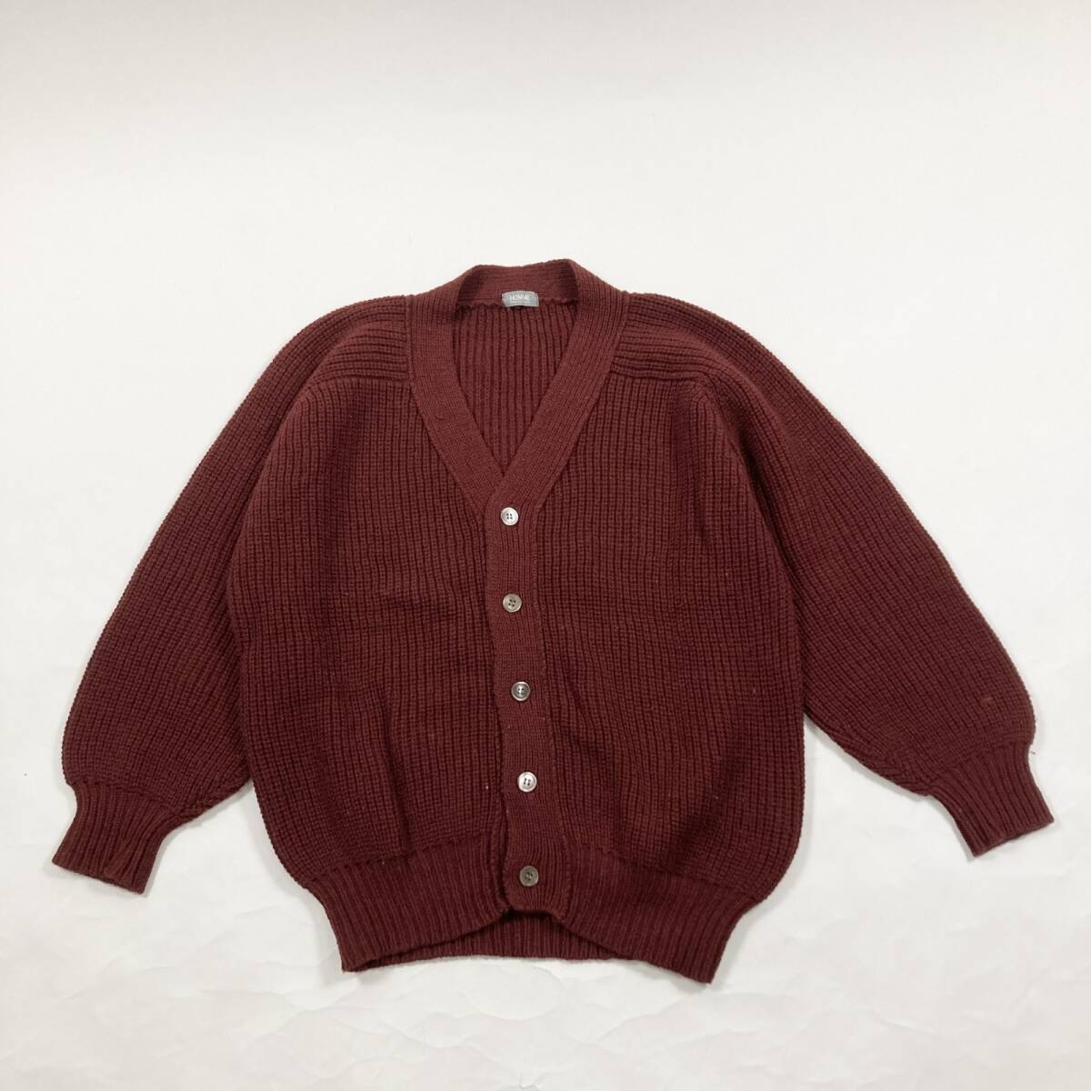 ☆ COMME des GARCONS HOMME コムデギャルソンオム カーディガン アウター ニット セーター ボルドー サイズなし メンズ 0.75kg拍卖