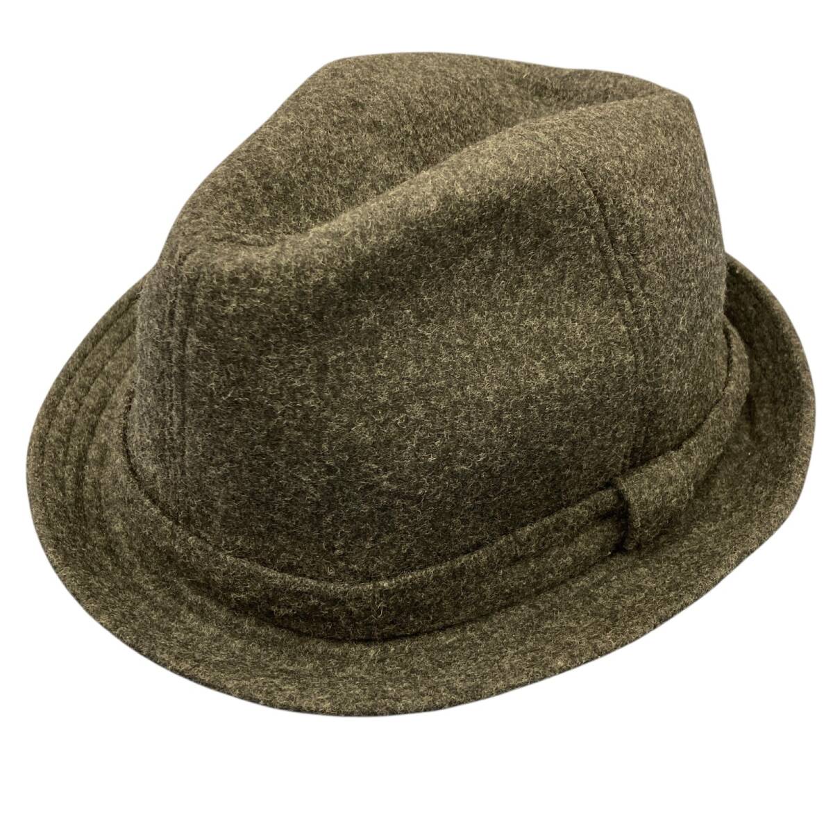 △ Tesi 中折れハット イタリア製 フェルトハット 帽子 ハット ウール テシ 秋冬 ヴィンテージ グレー 0.1kg拍卖