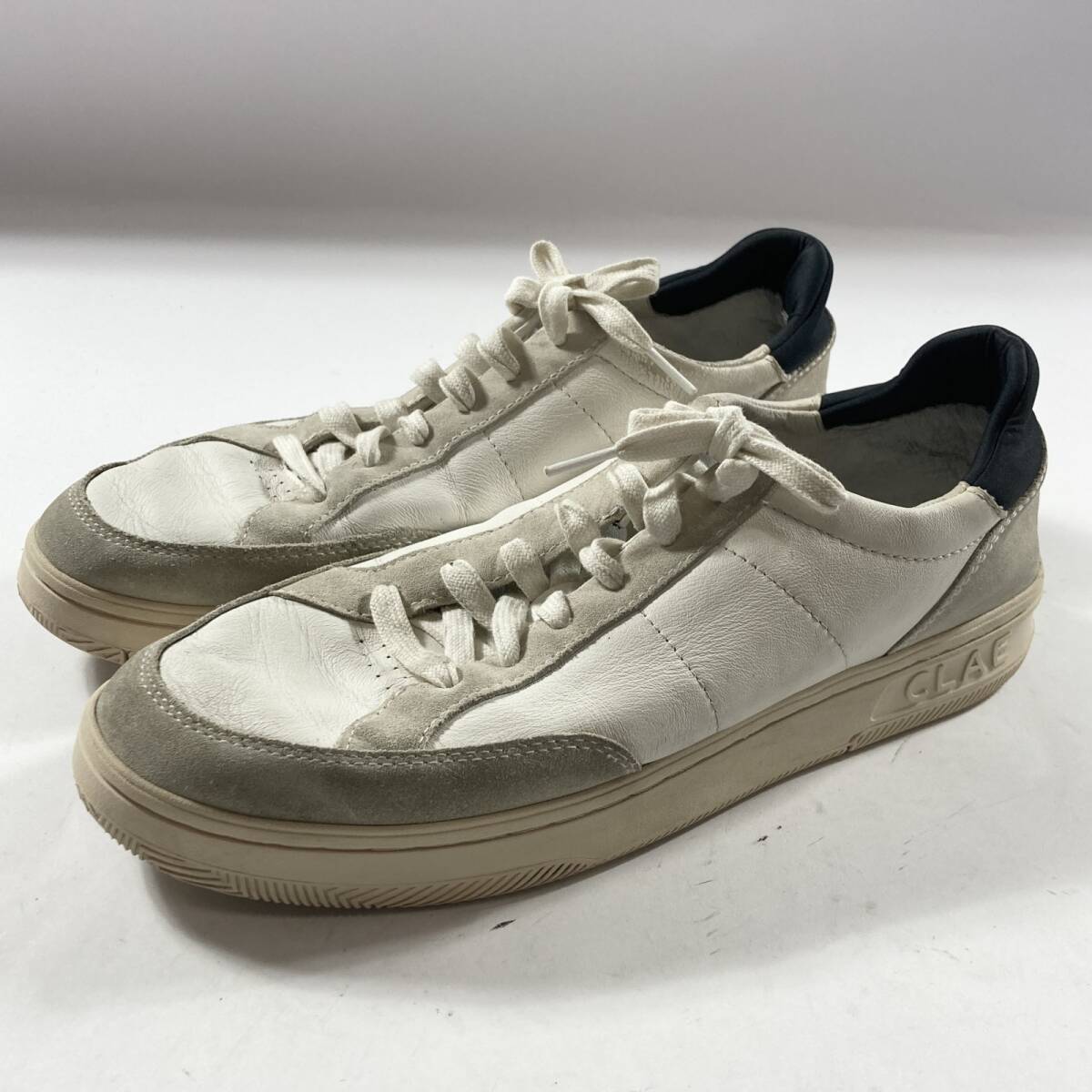 ★ CLAE クレイ スニーカー モンロー ホワイトグレー 靴 ローカット サイズ28cm メンズ 現状品 0.85kg拍卖