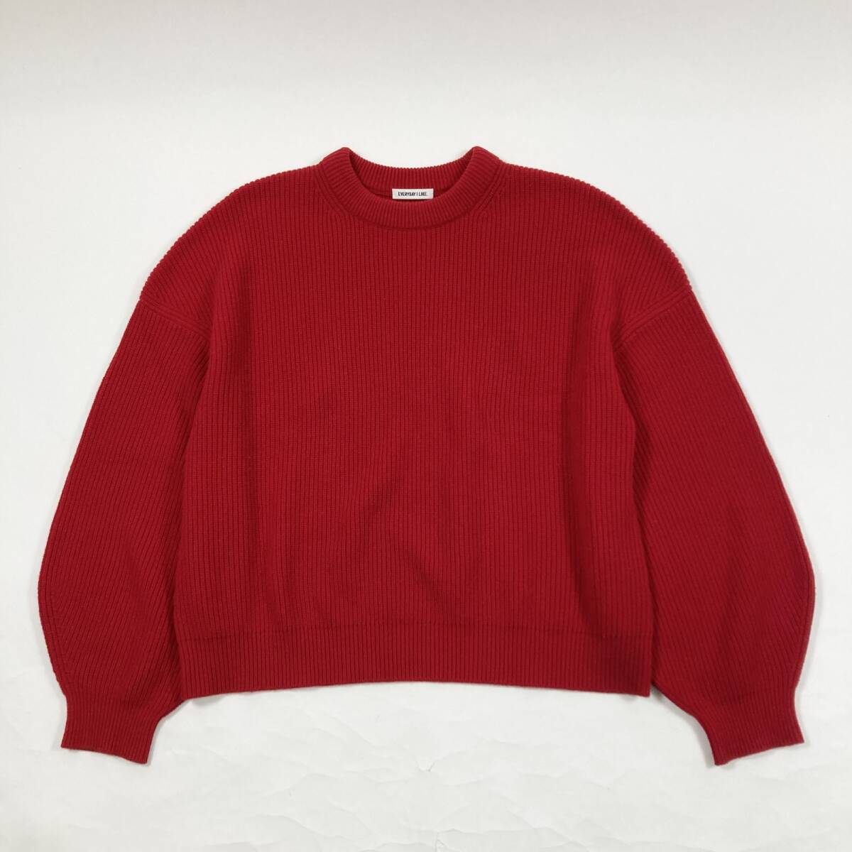 ☆Deuxieme Classe EVERYDAY I LIKE ドゥーズィエムクラス セーター 長袖トップス ウール カシミヤ レッド サイズなし レディース 0.55kg拍卖