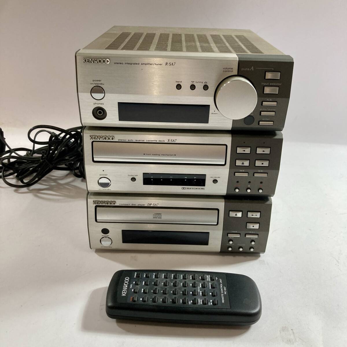 ★ KENWOOD オーディオ機器セット R-SA7 X-SA7 DP-SA7 リモコン付き 現状品 7.34kg拍卖