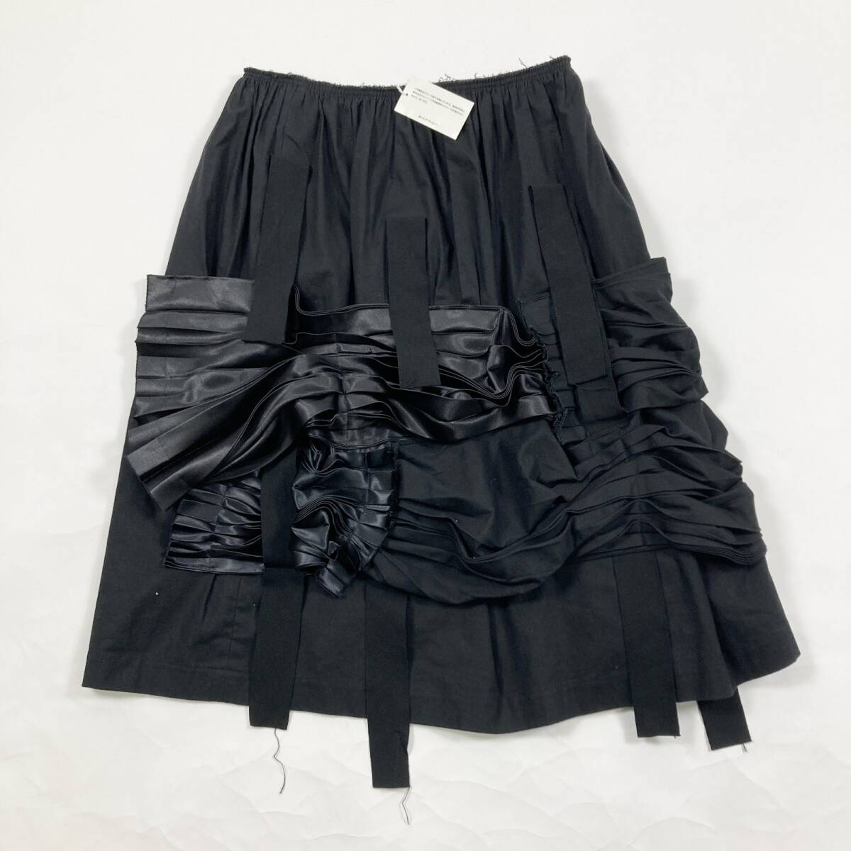 ☆ タグ付き COMME des GARCONS コムデギャルソン スカート デザインボトムス AD2014 日本製 ブラック サイズXS レディース 0.46kg拍卖