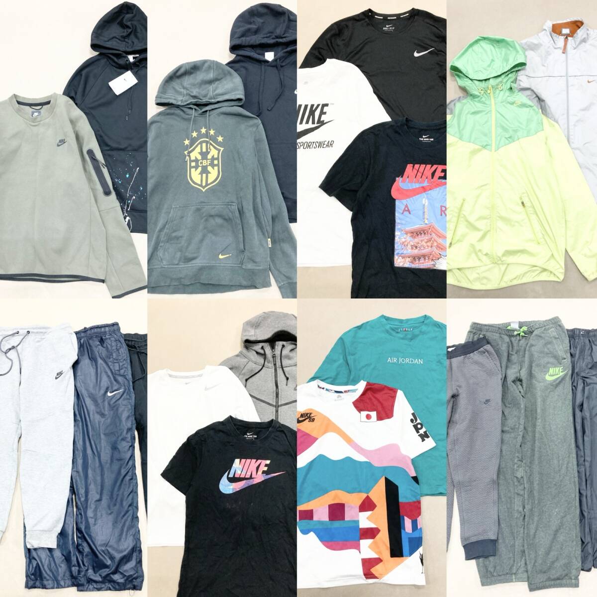 ★NIKE ナイキ 20点 まとめ トップス ボトムス アウター Tシャツ パーカ サイズMIX メンズ スポーツブランド NIKE SB ロゴ 卸 現状品 6.1kg拍卖