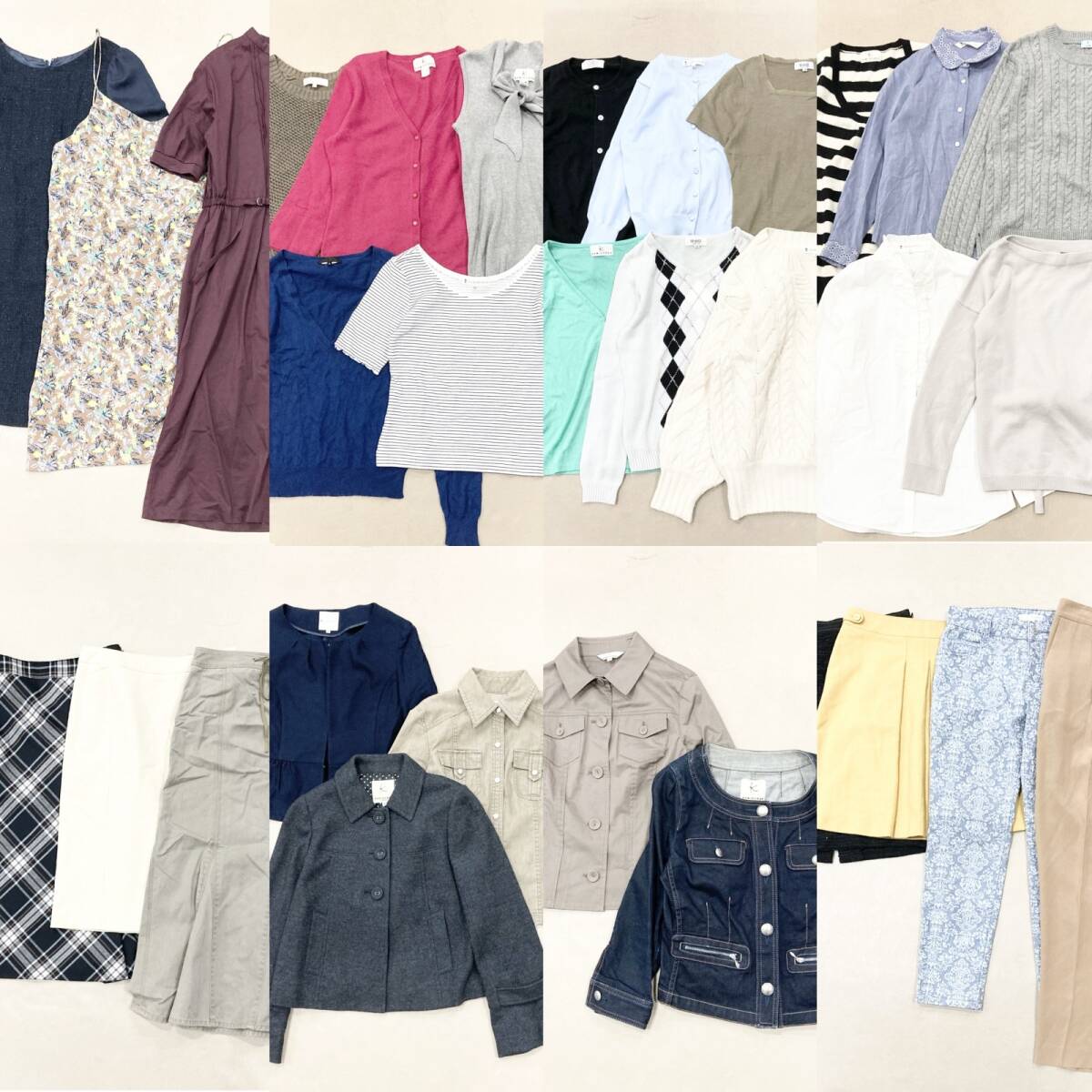 ★ オンワード ブランド 31点 まとめ 組曲 自由区 icb J.PRESS トップス ボトムス ワンピース サイズMIX レディース 卸 現状品 7.3kg拍卖