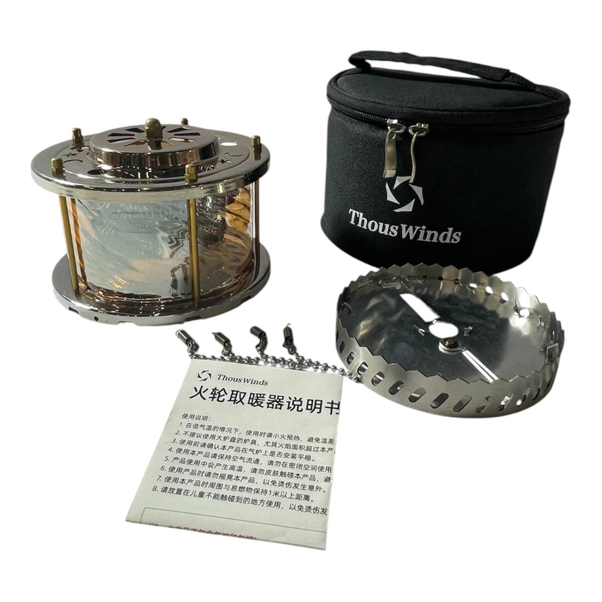 ☆ Thous Winds ヒーター アウトドア ガスストーブ キャンプ ポータブルストーブ コンパクト 収納ケース付 説明書付 ジャンク 0.65kg拍卖