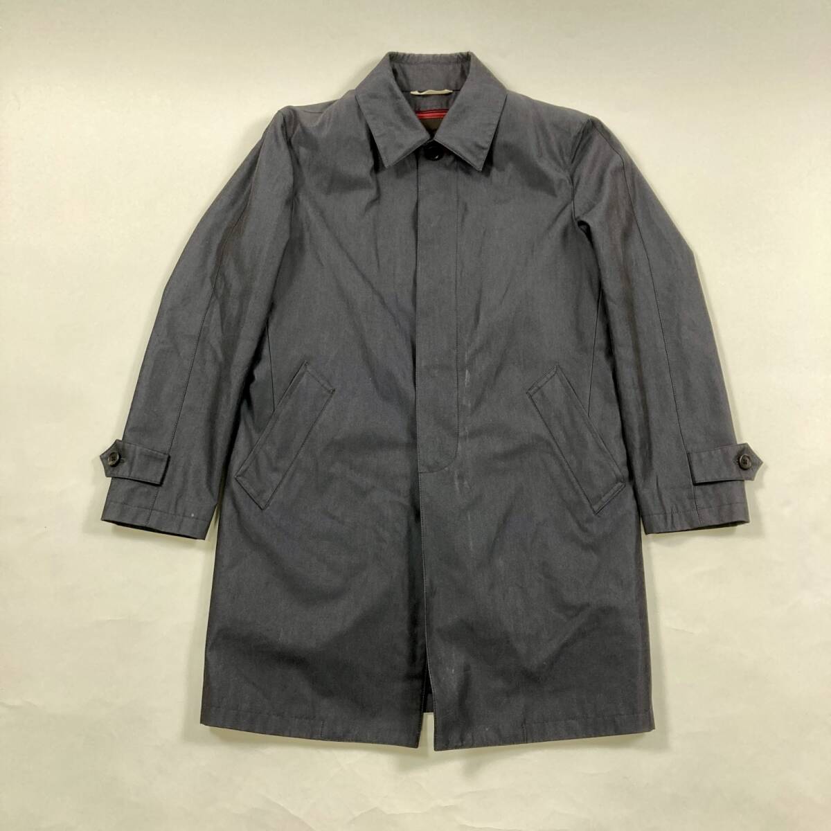 ★ PAUL SMITH COLLECTION ポールスミスコレクション ステンカラーコート バルマカーンコート フライフロント ネイビー M メンズ 0.98kg拍卖