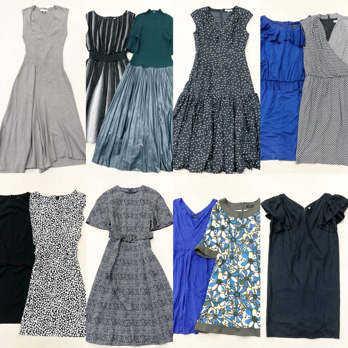 ★ EPOCA エポカ 12点 まとめ ワンピース 総柄 半袖 ノースリーブ モダン レディース 大人キレイ 三陽商会 サイズMIX 卸 現状品 4.64kg拍卖