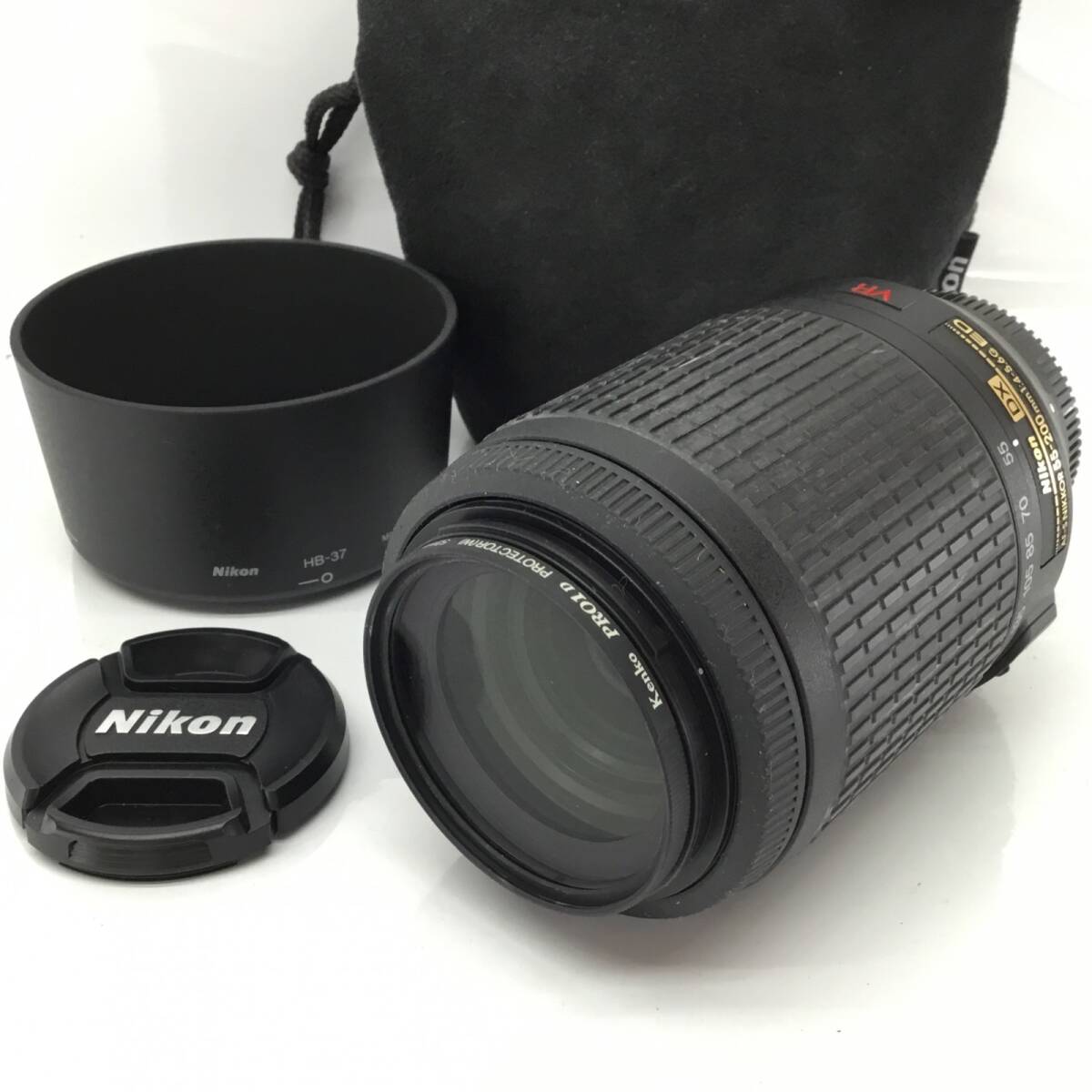 ■Nikon ニコン 一眼レフ望遠レンズ DX AF-S NIKKOR 55-200mm 1.4-5.6G ED レンズ良好 中古美品 0.44kg拍卖
