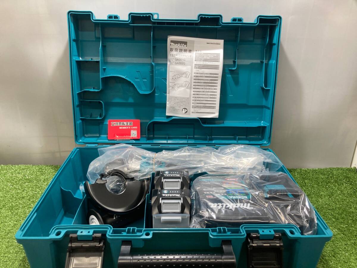 【未使用品】【0931】★makita(マキタ) 125㎜40v充電式ディスクグラインダ (2.5Ahバッテリx2/充電器/ケース) GA002GRDX ITMBUOGKW3MO拍卖