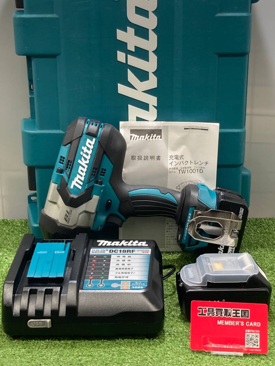 【未使用品】【0931】★makita(マキタ) 18v充電式インパクトレンチ (6.0Ahバッテリx2/充電器/ケース) TW1001DRGX ITDOP4AXE0VW拍卖