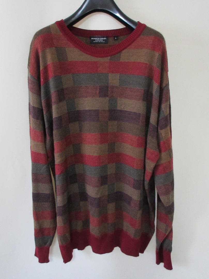 (O-35)美品 FRANCODANTI フランコダンティ ブラウンえんじニット拍卖