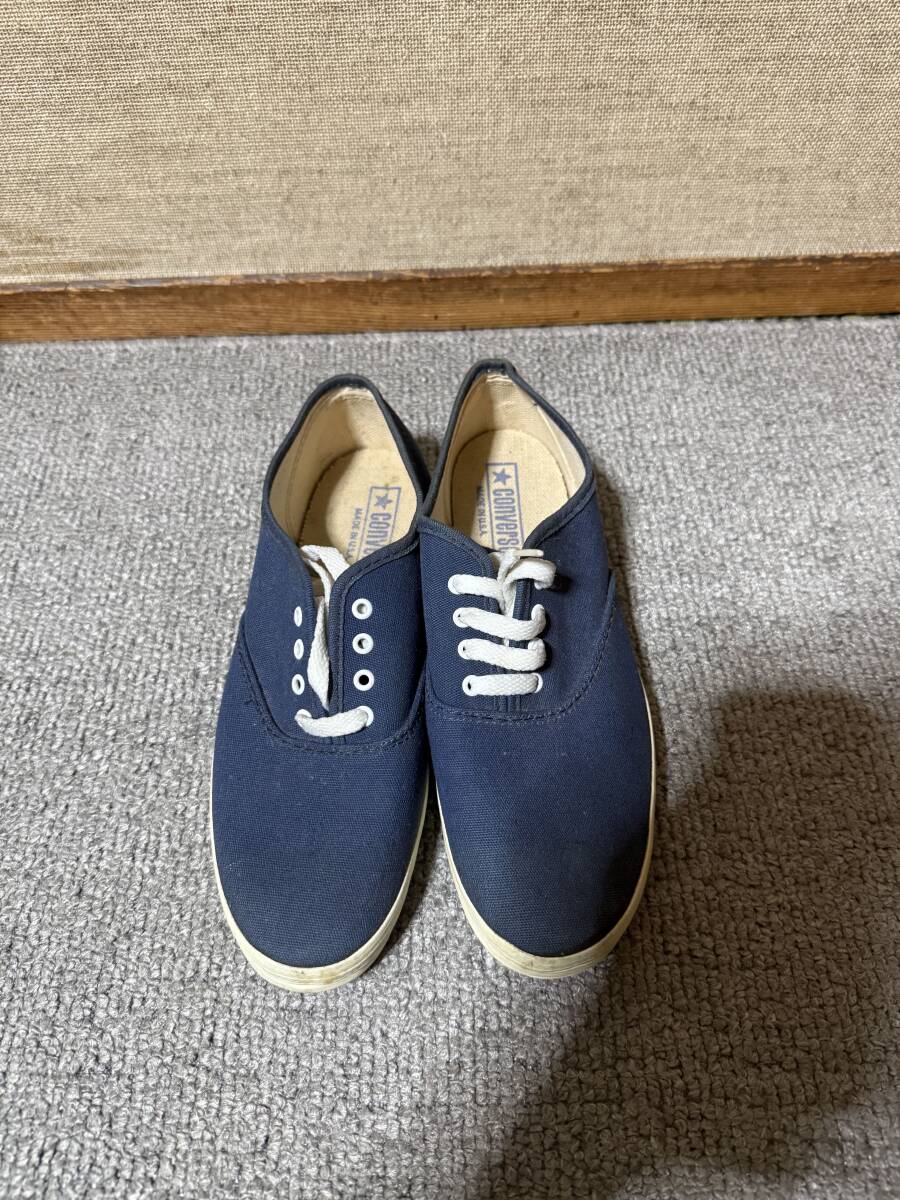 CONVERSE(コンバース) DANCE (ダンス )スキッドグリップ CANVAS OXFORD ネイビー 7 23.5cm USA 80s拍卖