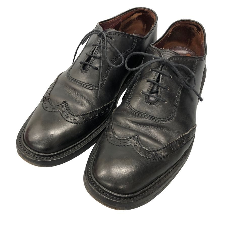 ローグ×ミハラヤスヒロ レザーシューズ ウイングチップ メンズ サイズ8.5F ブラック Loake×MIHARA YASUHIRO 約27.0cm【AFD13】拍卖