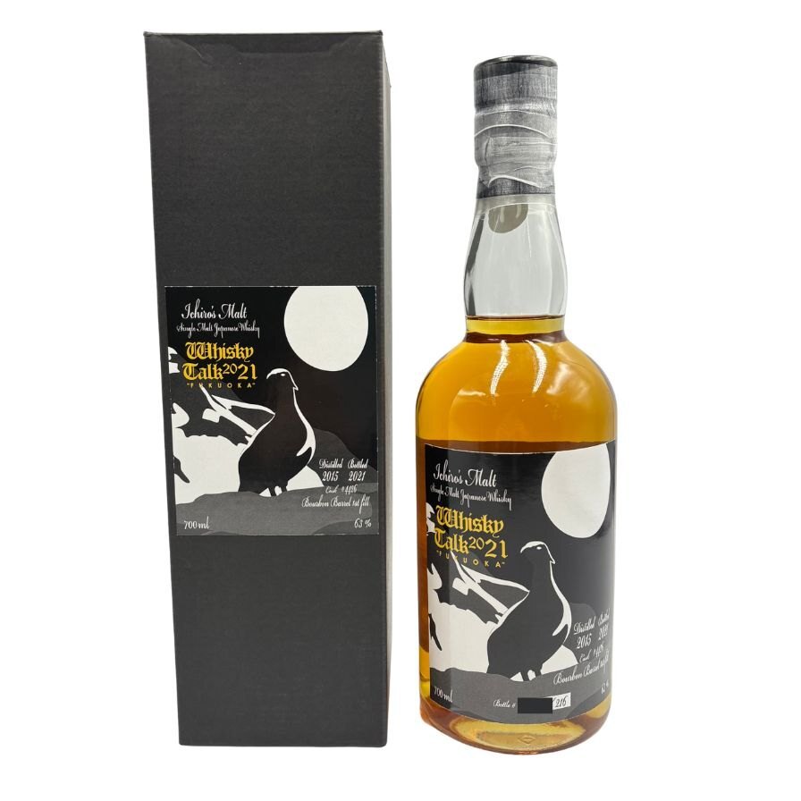 東京都限定◆イチローズモルト 秩父 ウイスキートーク 福岡 2021 月と失われゆく動物 ニホンライチョウ 2015-2021 700ml 63% 【J4】拍卖