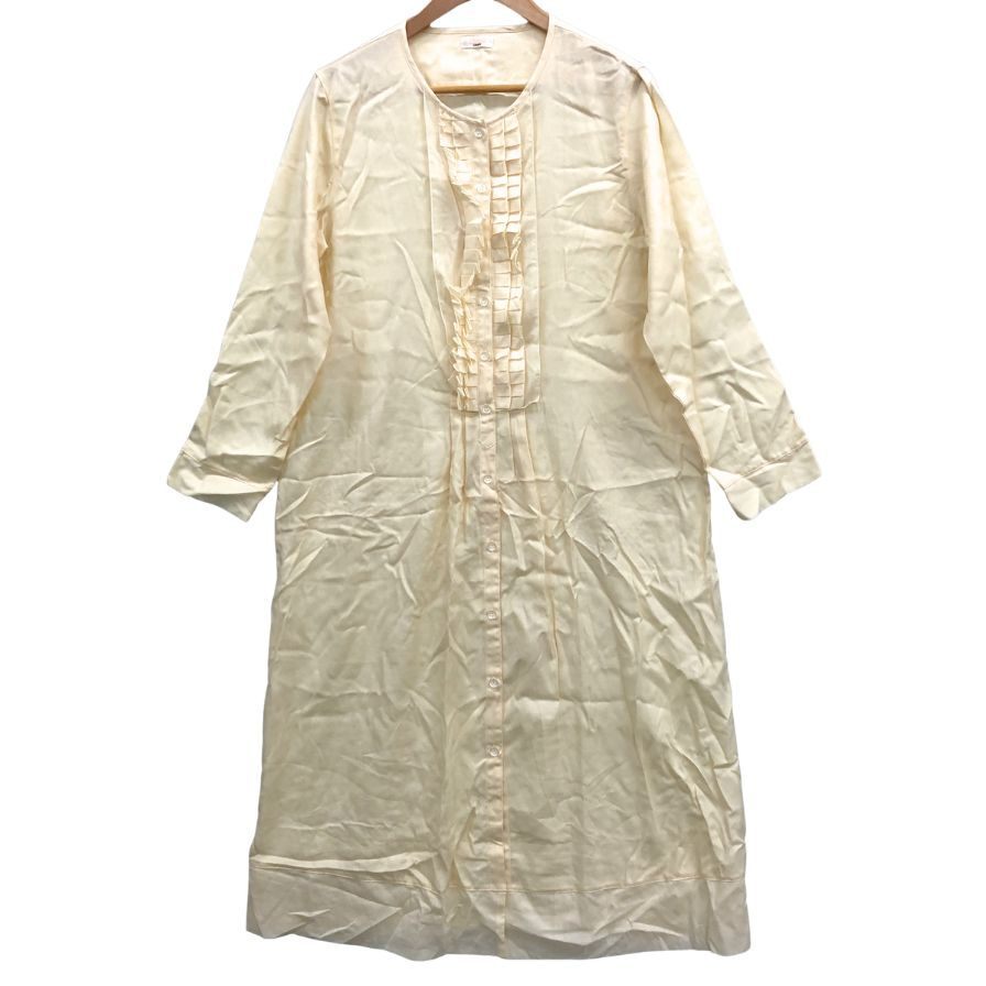 極美品◆長袖シャツ クロエ ナイトウェア コットン Mサイズ クリーム色 NN7S52200 CHLOE 【AFB8】拍卖