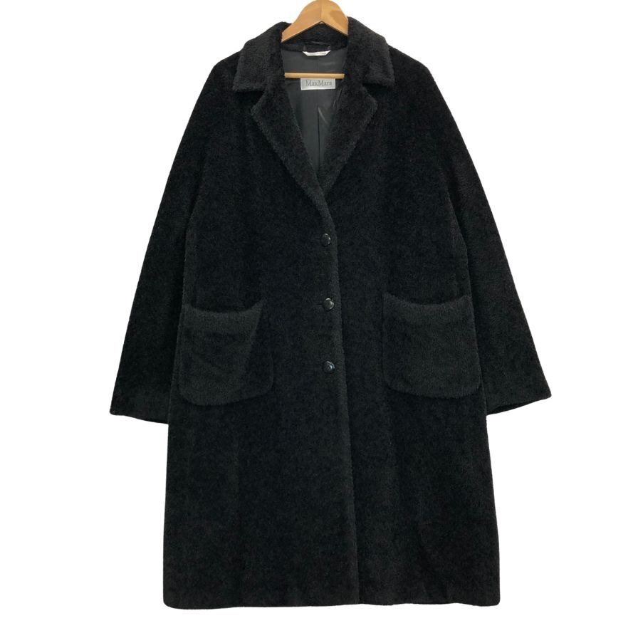 美品◆コート マックスマーラ コート アルパカ×ウール サイズ42 ブラック レディース 旧白タグ Max Mara 【AFA11】拍卖